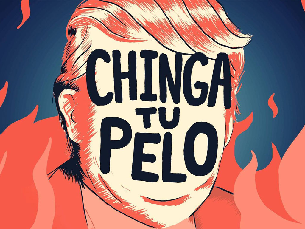 Chinga tu pelo donald trump birra