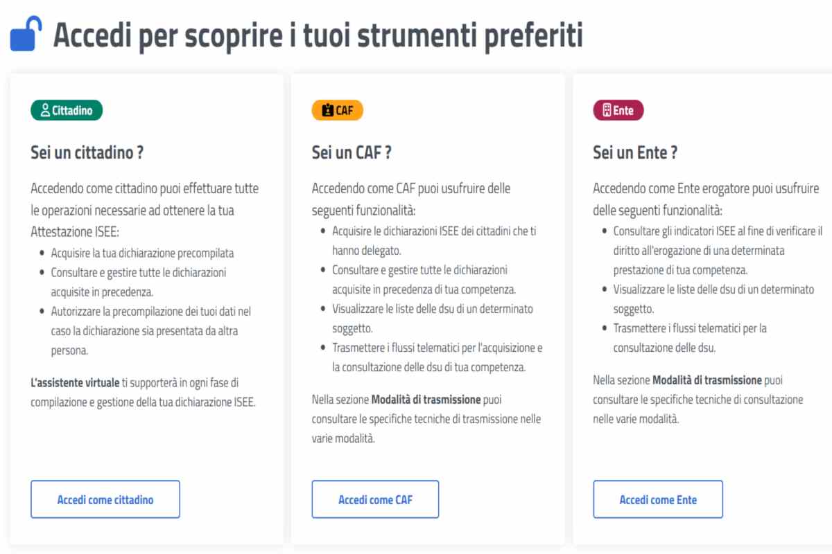 Il portale INPS dedicato all'ISEE