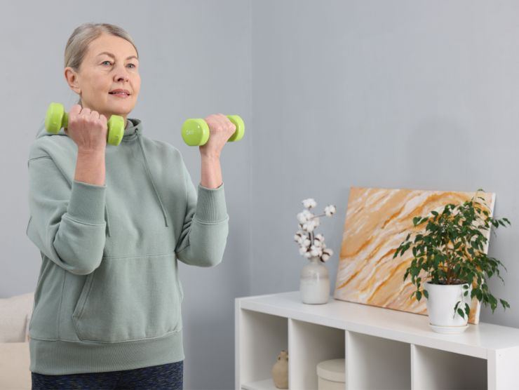 donna matura che si allena