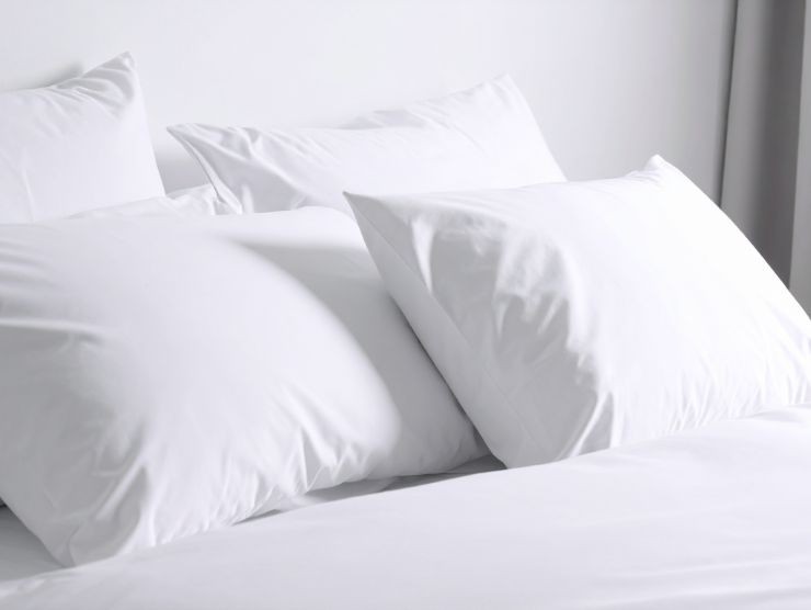 letto ben fatto con lenzuola bianche